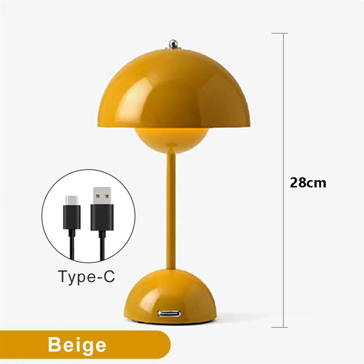 AAAL Mushroom Flower Bud Rechargeable LED Tablelamp Desk Night for Bedroom Dining Touch Night Light Simple Moderndecoration A