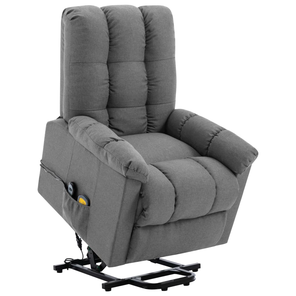 vidaXL Power Lift Recliner Electric Lift Chair for Home Theater Cinema Fabric