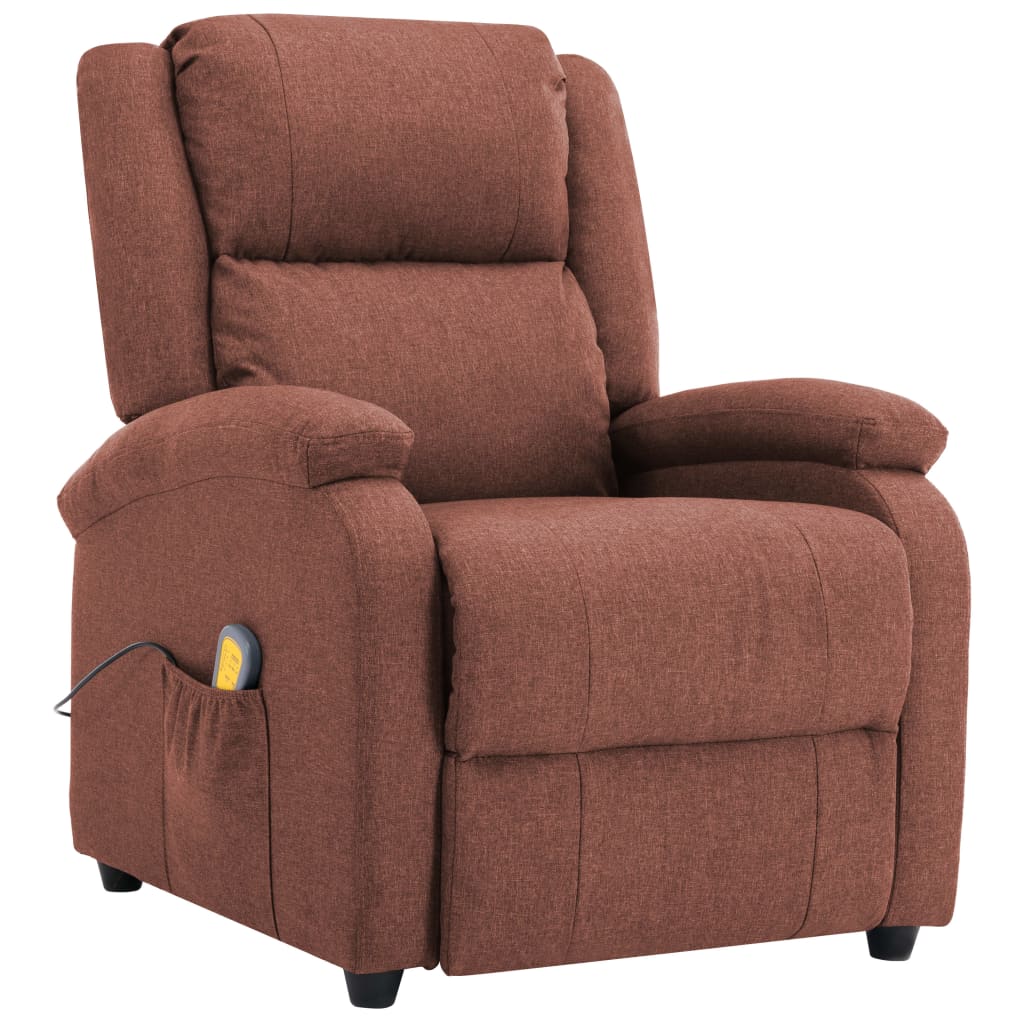 vidaXL Massage Recliner Chair Electric Push Cozy Chair for Elderly Fabric