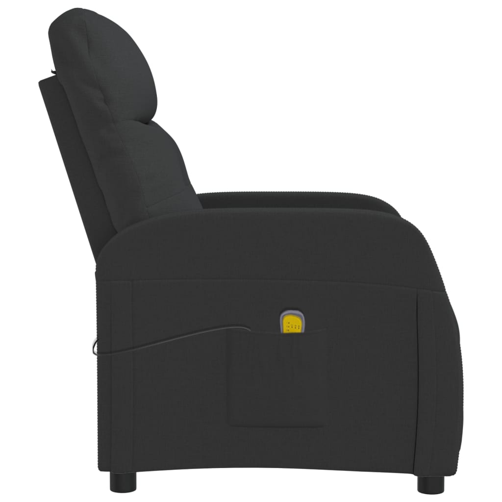 vidaXL Massage Chair Black Fabric