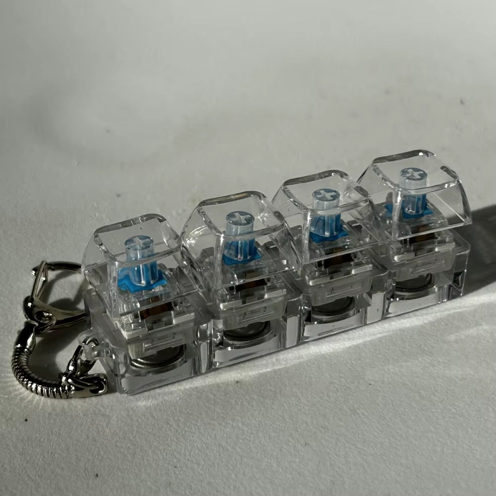 Relaxing 3/4/9 Keys Finger Keyboard Keycap Stress Relief Decompression Toy Gadget Key Button Fidget Keychain Adult